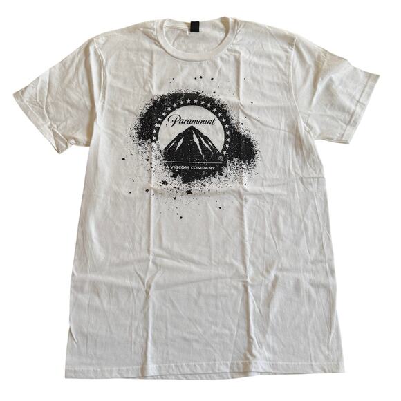 Paramount Studios T Shirt NWOT White Large Logo LA Movie Memorabilia Premier - Picture 1 of 8